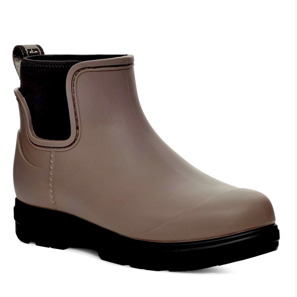 NWT  UGG DROPLET WILD DOVE WATERPROOF RUBBER WOOL RAIN BOOTS, WOMEN US 11